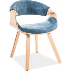 Dakota matstol - Blå sammet - Klädda & stoppade stolar