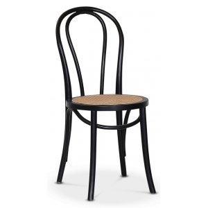 2 st Danderyd stol No.18 - Svart/rotting sits - Trästolar