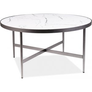 Dolores soffbord Ø80 cm - Vit - Soffbord i trä