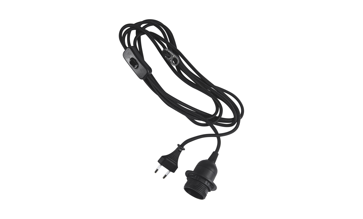 E27-3509 Bild på SLADDSTÄLL Textil Svart 3