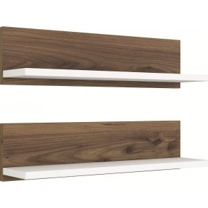 Ebba vägghylla - Valnöt/vit - Vägghyllor -Hyllor & Förvaring - Hyllor