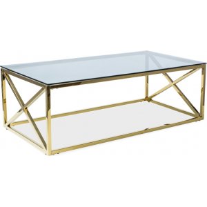 Elise soffbord 120 cm - Guld - Glasbord