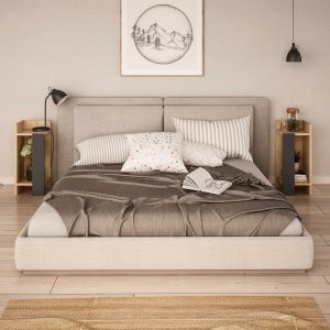 Elos sängbord set - Ek/antracit - Sängbord -Sovrumsmöbler - Sängbord