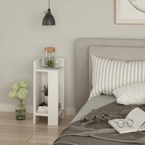 Elos sängbord vänster - Vit - Sängbord -Sovrumsmöbler - Sängbord