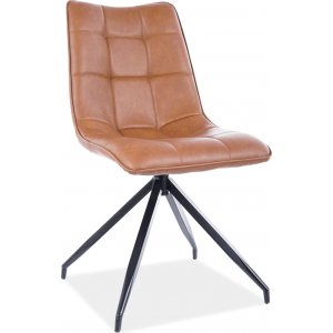 Emelia matstol - Brun/svart - Stolar med metallunderrede