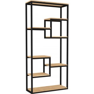 Emina bokhylla - Safir ek/svart - Bokhyllor -Hyllor - Bokhyllor