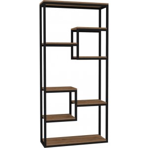 Emina bokhylla - Valnöt/svart - Bokhyllor -Hyllor - Bokhyllor