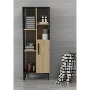 Ephesus skåp - Safir/ek/svart - Skåp -Skåp - Hyllor & Förvaring