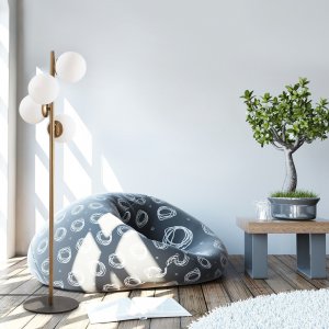 Fas golvlampa opal - Guld - Golvlampor -Lampor - Golvlampor