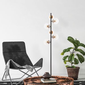 Fasett golvlampa klar - Svart - Golvlampor -Lampor - Golvlampor