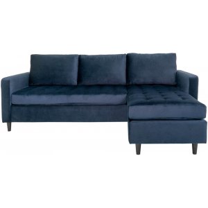 Firenze Divansoffa - Mörkblå/svart - Soffor med divan