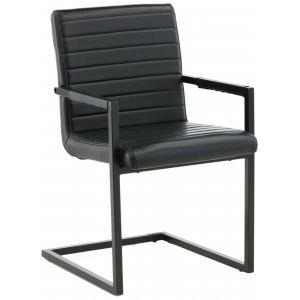 2 st Fortina karmstol - Svart PU - Karmstolar