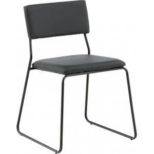 2 st Frekvens stol - Svart PU - Konstläderklädda stolar