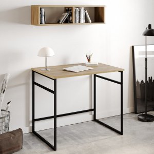 Gama skrivbord 90x60 cm - Ek/svart - Övriga kontorsbord & skrivbord