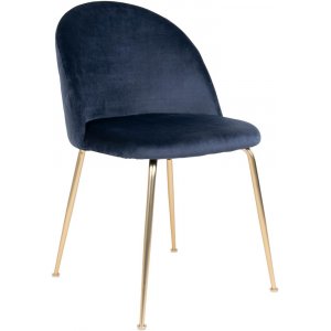 2 st Geneve Matstol - Blå/mässing - Klädda & stoppade stolar