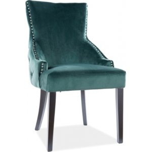 2 st George matstol - Grön sammet - Klädda & stoppade stolar