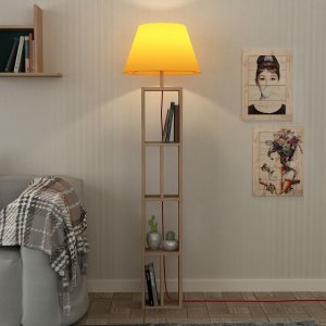 Giorno golvlampa - Sonoma ek/gul - Golvlampor -Lampor - Golvlampor