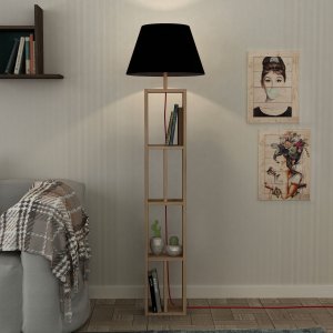Giorno golvlampa - Sonoma ek/svart - Golvlampor -Lampor - Golvlampor