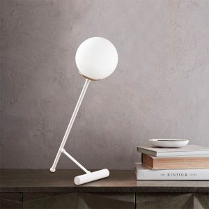 Golf bordslampa opal - Vit - Bordslampor -Lampor - Bordslampor