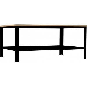 Gordana soffbord 100 x 60 cm - Safir ek/svart - Soffbord i trä
