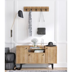 Grady skoskåp - Ek - Skoskåp -Skoskåp - Hallmöbler