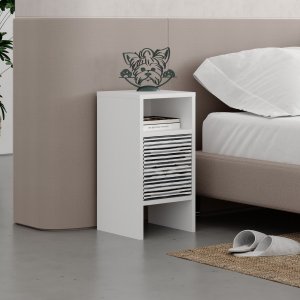 Grandma s sängbord zebra - Vit - Sängbord -Sovrumsmöbler - Sängbord