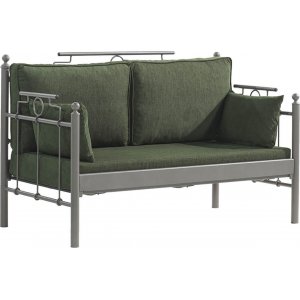 Hampus 2-sits utesoffa - Brun/grön + Möbelpolish - Utesoffor
