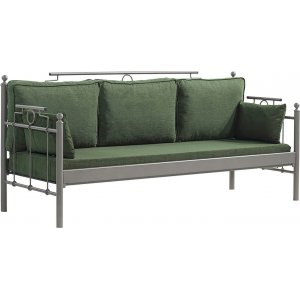 Hampus 3-sits utesoffa - Brun/grön + Möbelvårdskit för textilier - Utesoffor
