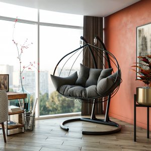 Hanedan hängstol - Antracit + Möbelvårdskit för textilier - Hängstolar