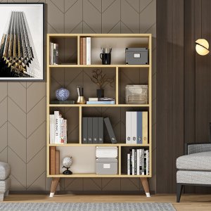 Harby bokhylla - Vit/ek - Bokhyllor -Hyllor - Bokhyllor