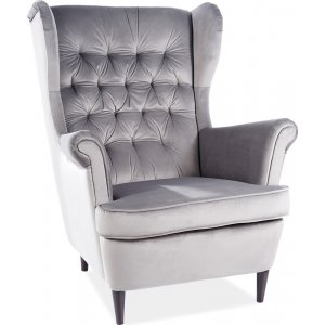 Harry fåtölj - Grå sammet - Tygfåtöljer