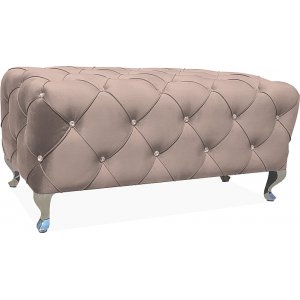 Hestia sittpuff 100 cm - Beige sammet - Sittpuffar