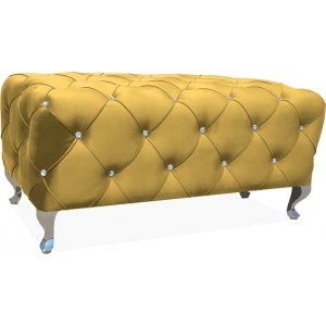 Hestia sittpuff 100 cm - Gul sammet - Sittpuffar