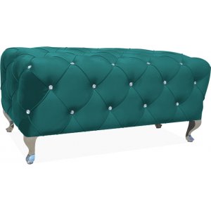 Hestia sittpuff 100 cm - Turkos sammet - Sittpuffar