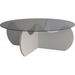 Himalaya soffbord Ø90 cm - Vit - Glasbord