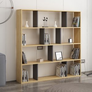 Hodbi bokhylla - Antracit/ek - Bokhyllor -Hyllor - Bokhyllor