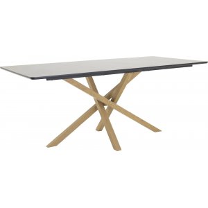 Höganäs matbord 180 cm - Ek/svart - Övriga matbord