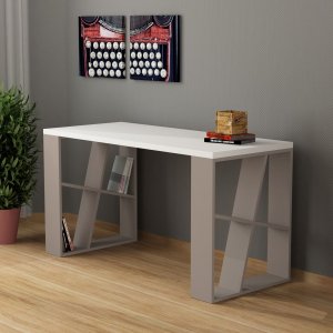 Honey skrivbord 140x60 cm - Vit/ljus mocka - Övriga kontorsbord & skrivbord