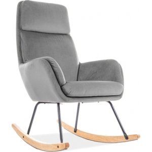 Hoover gungstol - Grå sammet - Gungstolar