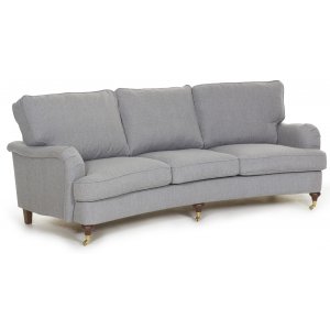 Howard Watford Deluxe 4-sits svängd soffa - Grå + Matt- och textilrengöring - Howardsoffor