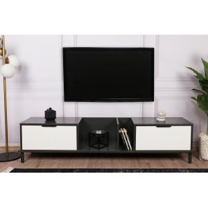 Ibiza mediabänk - Vit/antracit - TV-bänkar & mediabänkar -TV-bänkar & mediabänkar - Hyllor & Förvaring