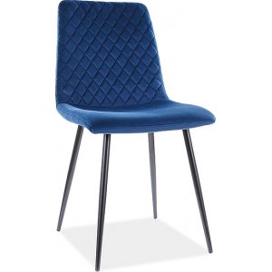 4 st Irys matstol - Blå sammet - Klädda & stoppade stolar