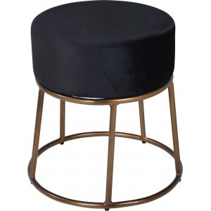 Kardinal sittpuff - Svart/mässing - Sittpuffar