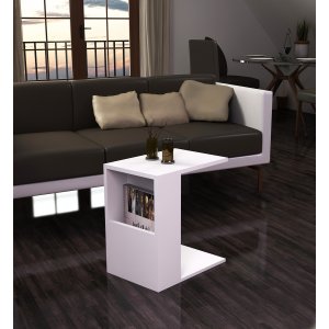 Karen soffbord 40 x 30 cm - Vit - Soffbord i trä