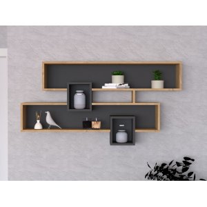 Karen vägghylla - Safir/antracit - Vägghyllor -Hyllor & Förvaring - Hyllor