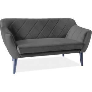 Karo 2-sits soffa - Svart sammet - 2-sits soffor
