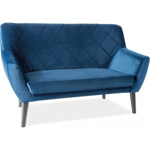 Kier 2-sits soffa - Blå sammet - 2-sits soffor
