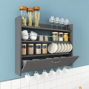 Knott vägghylla - Antracit - Vägghyllor -Hyllor & Förvaring - Hyllor