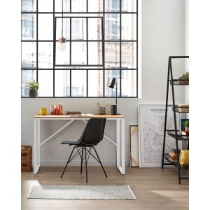 Landi skrivbord 120x60 cm - Vit/ek - Övriga kontorsbord & skrivbord