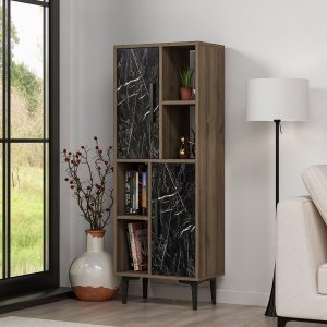 Leni skåp - Valnöt/svart marmor - Skåp -Skåp - Hyllor & Förvaring